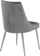 Load image into Gallery viewer, Elegant Velvet Dining Chairs, Set of 2 - Grey Upholstery, Sturdy Metal Frame