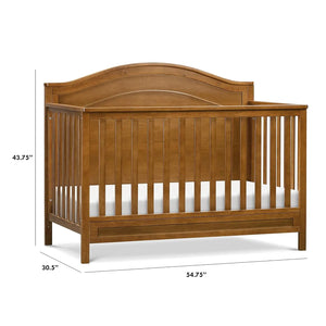 Chestnut 4-in-1 Convertible Crib, Greenguard Gold Certified for Safe Nursery