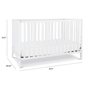 White 4-in-1 Convertible Crib, Greenguard Gold Certified for Safe Nursery