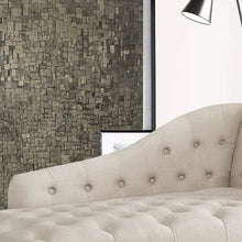 Load image into Gallery viewer, Natural Linen Upholstered Chaise Lounge with Stylish Nailhead Trim