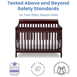 Children Canton 4-in-1 Convertible Crib, Easy to Assemble