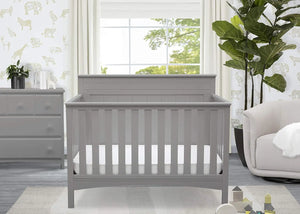 Greenguard Gold 4-in-1 Convertible Baby Crib, Grey Children's Fancy Nursery Bed