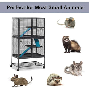 Spacious Model 162 Small Animal Cage with Two Compartments