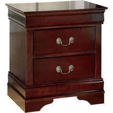 Load image into Gallery viewer, Traditional Dark Brown 2 Drawer Nightstand - Classic Bedroom Furniture Storage