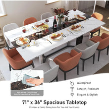 Load image into Gallery viewer, &quot;71-Inch Dining Table for 8, Waterproof Wooden Top, Adjustable Legs - Family Set