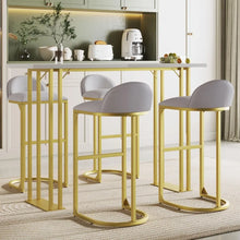 Load image into Gallery viewer, &quot;Modern Dining Table Set with 4 Velvet Cushioned Bar Stools for Kitchen &amp; Dining