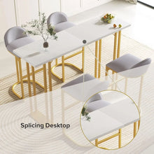 Load image into Gallery viewer, &quot;Modern Dining Table Set with 4 Velvet Cushioned Bar Stools for Kitchen &amp; Dining