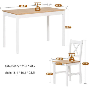 Modern 5-Piece Dining Table and Chairs Set - Stylish Kitchen Dining Room Furniture