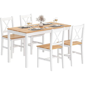 Modern 5-Piece Dining Table and Chairs Set - Stylish Kitchen Dining Room Furniture