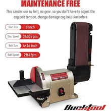 Load image into Gallery viewer, Powerful 3/4HP Benchtop Belt Sander - 4&quot; x 36&quot; Belt &amp; 8&quot; Disc for Woodworking