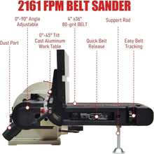 Load image into Gallery viewer, Powerful 3/4HP Benchtop Belt Sander - 4&quot; x 36&quot; Belt &amp; 8&quot; Disc for Woodworking