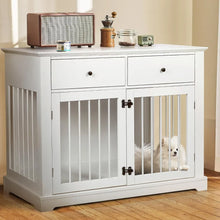 Load image into Gallery viewer, &quot;Stylish 44” Wooden Dog Crate Furniture with Drawers – Large Indoor Kennel for Big Dogs