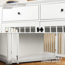 Load image into Gallery viewer, &quot;Stylish 44” Wooden Dog Crate Furniture with Drawers – Large Indoor Kennel for Big Dogs