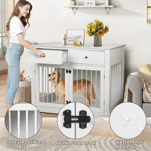 Load image into Gallery viewer, &quot;Stylish 44” Wooden Dog Crate Furniture with Drawers – Large Indoor Kennel for Big Dogs