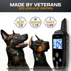 Electric Dog Collar for Large Dogs, 123 Levels, 1100 Yard Range, Waterproof