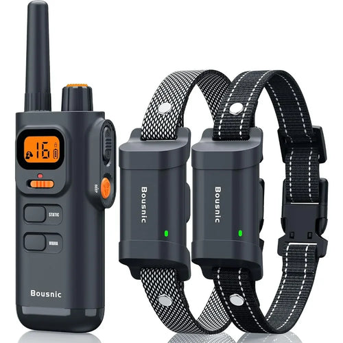 Waterproof Dog Training Collar with Remote - Rechargeable Shock Collars for 2 Large/Small Dogs