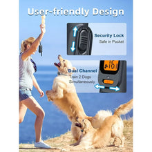 Load image into Gallery viewer, Waterproof Dog Training Collar with Remote - Rechargeable Shock Collars for 2 Large/Small Dogs