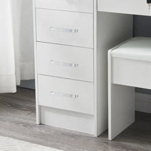 Load image into Gallery viewer, &quot;White Makeup Dresser with Mirror &amp; Adjustable Light, Chair &amp; Storage Drawer