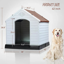 Load image into Gallery viewer, Waterproof Dog Kennel - Ventilated, Raised Floor, Easy Clean &amp; Assemble