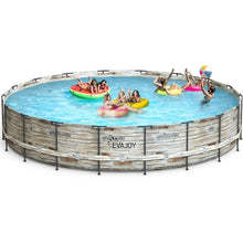 Load image into Gallery viewer, Round Above Ground Pool Set, 24ft x 52&quot;: Metal Frame with Sand Filter Pump