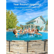 Load image into Gallery viewer, Round Above Ground Pool Set, 24ft x 52&quot;: Metal Frame with Sand Filter Pump