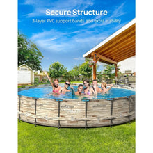 Load image into Gallery viewer, Round Above Ground Pool Set, 24ft x 52&quot;: Metal Frame with Sand Filter Pump