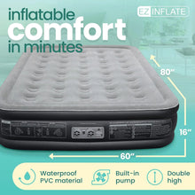 Load image into Gallery viewer, Luxury Double High Air Mattress with Built-in Pump, Inflatable for Comfort