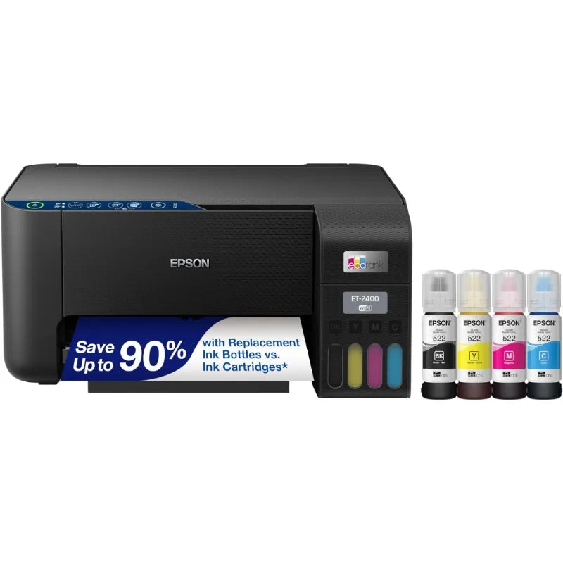 Black Epson ET-2400 Wireless Supertank Printer - Cartridge-Free, All-in-One