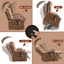 Load image into Gallery viewer, Elderly Power Lift Recliner Chair with Vibration Massage - Adjustable Electric Sofa