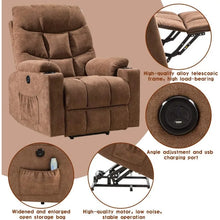 Load image into Gallery viewer, Elderly Power Lift Recliner Chair with Vibration Massage - Adjustable Electric Sofa