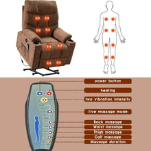 Load image into Gallery viewer, Elderly Power Lift Recliner Chair with Vibration Massage - Adjustable Electric Sofa