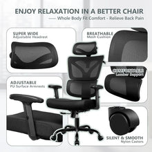 Load image into Gallery viewer, Adjustable Armrest Desk Chair, Stylish High-Back Gaming/Home Office Chair