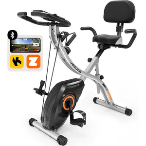 Folding Exercise Bike for Seniors | Magnetic X-Bike, 16-Level Resistance, 330/270 LB Capacity