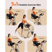 Load image into Gallery viewer, Folding Exercise Bike for Seniors | Magnetic X-Bike, 16-Level Resistance, 330/270 LB Capacity