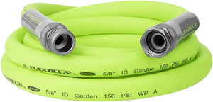 100 ft 5/8 inch Heavy Duty Garden Hose with 6-Pattern Adjustable Nozzle - NFZG64