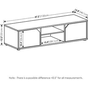 French Oak TV Stand for 55 Inch TVs: Classic Design with Door Storage