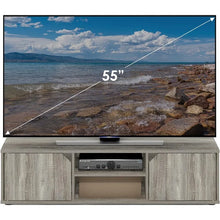 Load image into Gallery viewer, French Oak TV Stand for 55 Inch TVs: Classic Design with Door Storage