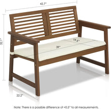 Load image into Gallery viewer, Hardwood Outdoor Bench - FG161167, Teak Oil Finish, Natural