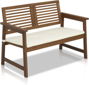 Hardwood Outdoor Bench - FG161167, Teak Oil Finish, Natural