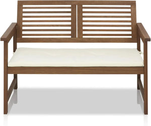 Hardwood Outdoor Bench - FG161167, Teak Oil Finish, Natural