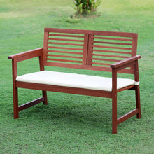 Load image into Gallery viewer, Hardwood Outdoor Bench - FG161167, Teak Oil Finish, Natural