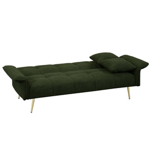 Convertible Sofa Bed with Adjustable Arms & Backrest - Modern Love Seat Design