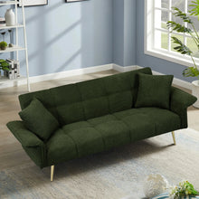 Load image into Gallery viewer, Convertible Sofa Bed with Adjustable Arms &amp; Backrest - Modern Love Seat Design