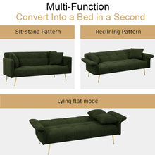 Load image into Gallery viewer, Convertible Sofa Bed with Adjustable Arms &amp; Backrest - Modern Love Seat Design