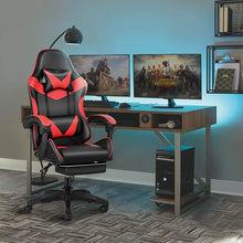 Load image into Gallery viewer, Red/Black Ergonomic Gaming Chair, Backrest &amp; Height Adjustable Reclining Office