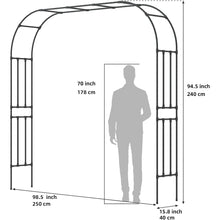 Load image into Gallery viewer, Sturdy Iron Arch for Garden, Weddings &amp; Parties - Trellis for Climbing Vines