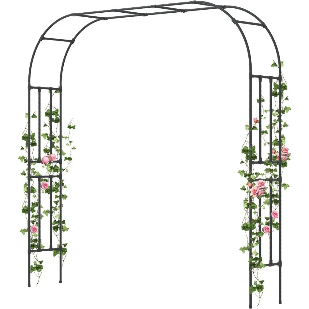 Sturdy Iron Arch for Garden, Weddings & Parties - Trellis for Climbing Vines