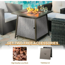 Load image into Gallery viewer, Gas Fire Pit Table 28 Inch Propane 50,000 BTU with Free Lava Rocks &amp; Lid