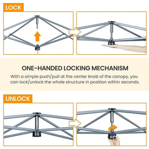 Commercial Gazebo Canopy - 12' x 12' Portable Instant Pop-Up Outdoor Tent