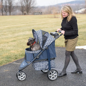 Pet Stroller - Gen7Pets Monaco Blue, Comfortable Travel Solution for Your Pet